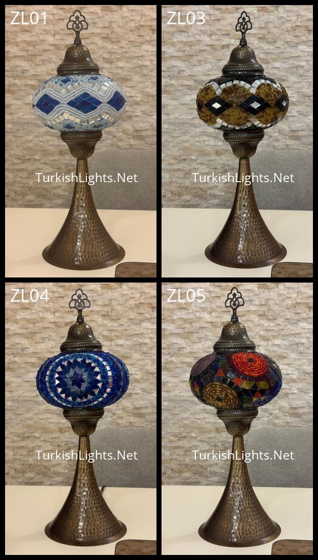 Handcrafted Turkish Mosaic Zurna Table Lamp - Large Globe Id: Zurna - Image 4