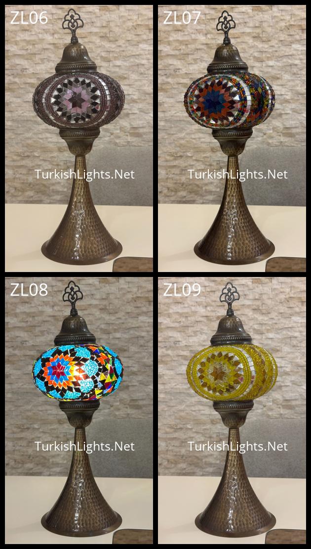 Handcrafted Turkish Mosaic Zurna Table Lamp - Large Globe Id: Zurna - Image 6