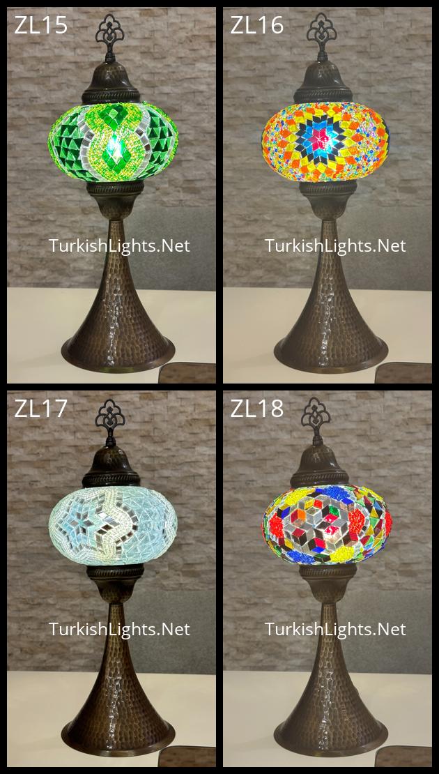 Handcrafted Turkish Mosaic Zurna Table Lamp - Large Globe Id: Zurna - Image 8