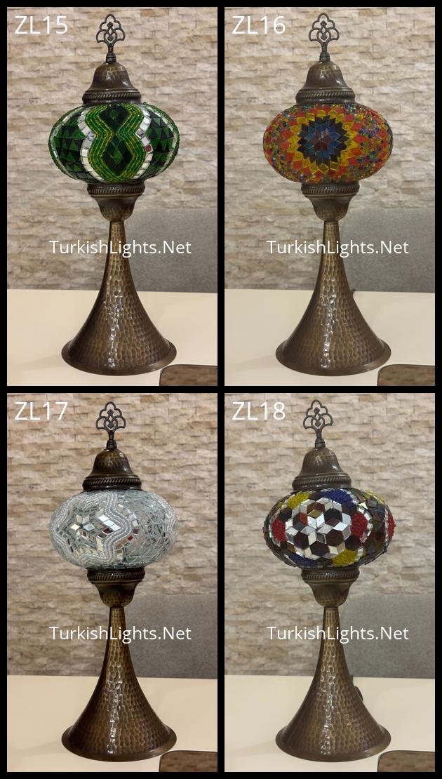 Handcrafted Turkish Mosaic Zurna Table Lamp - Large Globe Id: Zurna - Image 9